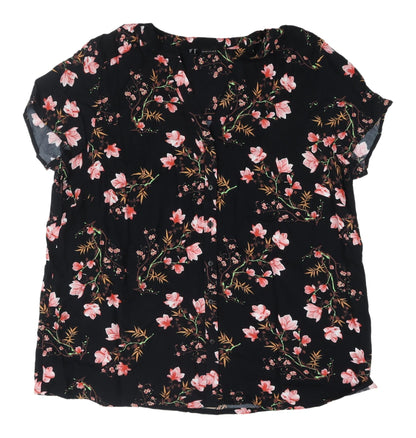 Womens UK Size 22 Bodyflirt Black Tunic Blouse