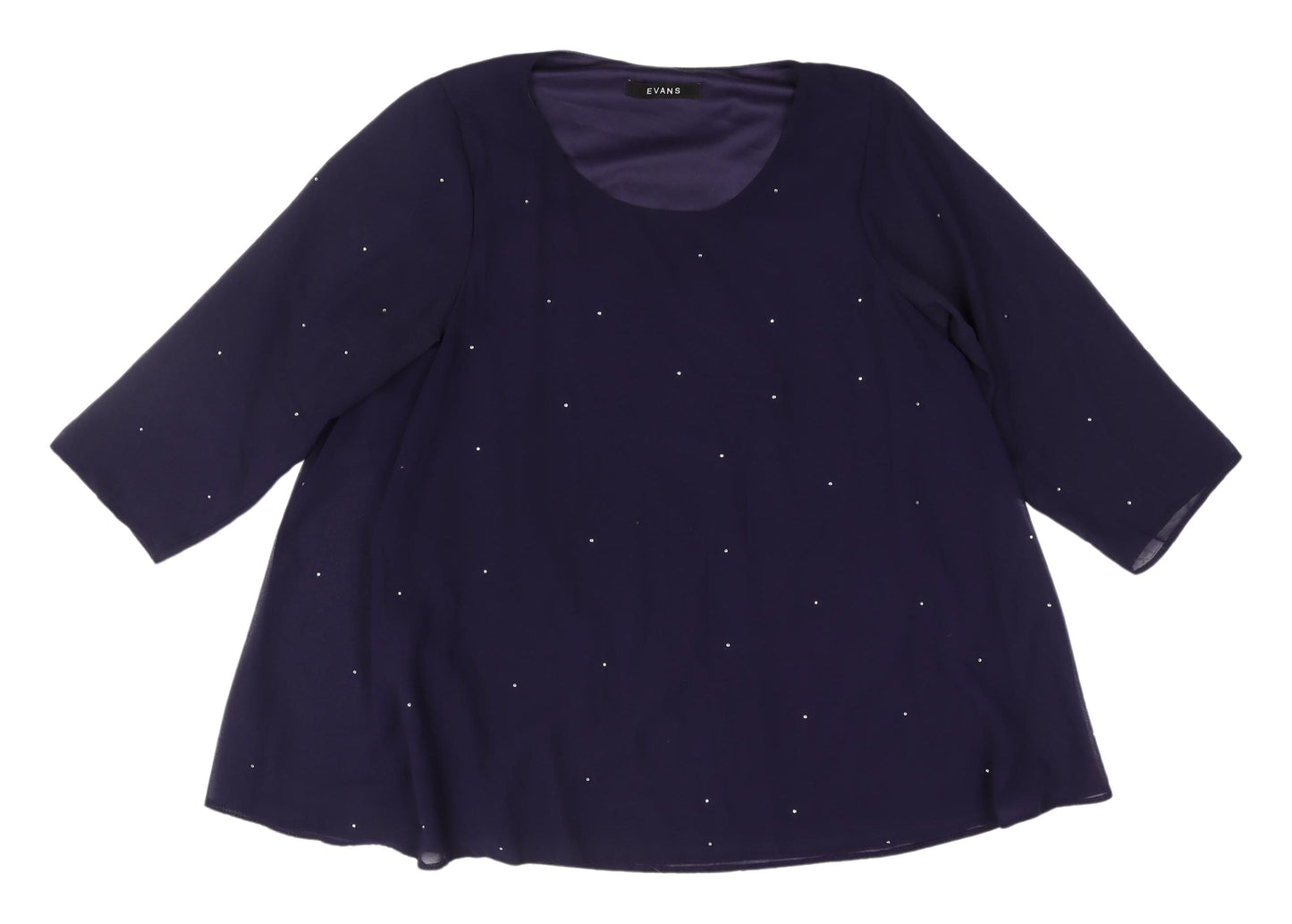 Womens UK Size 16 Evans Blue  Blouse