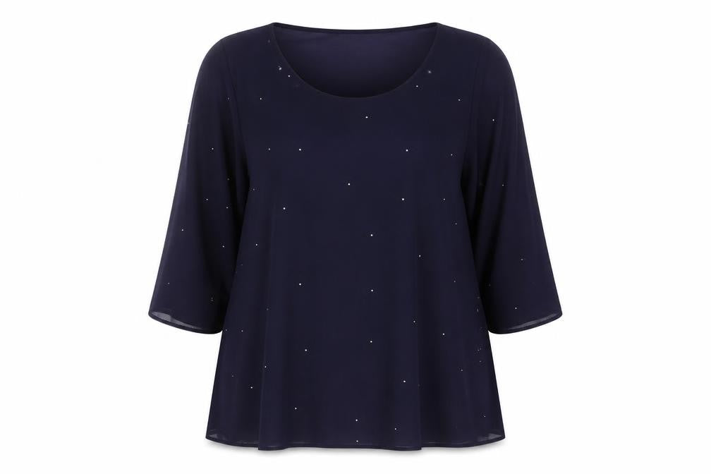 Womens UK Size 16 Evans Blue  Blouse