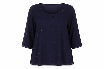 Womens UK Size 16 Evans Blue  Blouse