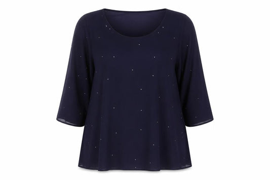 Womens UK Size 16 Evans Blue  Blouse
