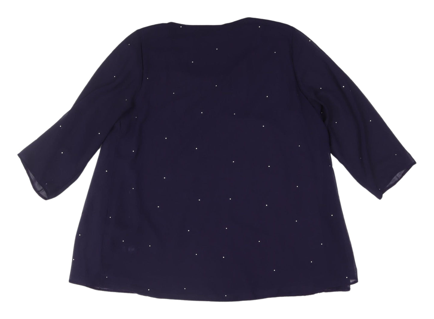 Womens UK Size 16 Evans Blue  Blouse