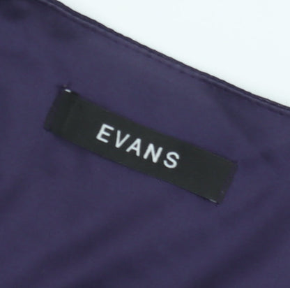 Womens UK Size 16 Evans Blue  Blouse