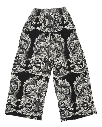 Womens UK Size M Miss Selfridge Relaxed Fit Wide-Leg Black Trousers