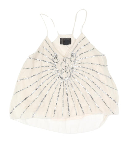 Womens UK Size 4 H&M Ivory Camisole Tank