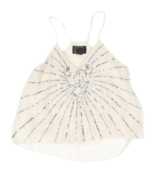 Womens UK Size 4 H&M Ivory Camisole Tank