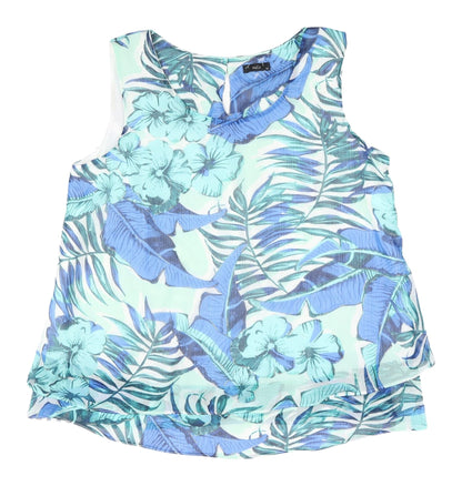 Womens UK Size 14 M&Co Blue Basic Blouse