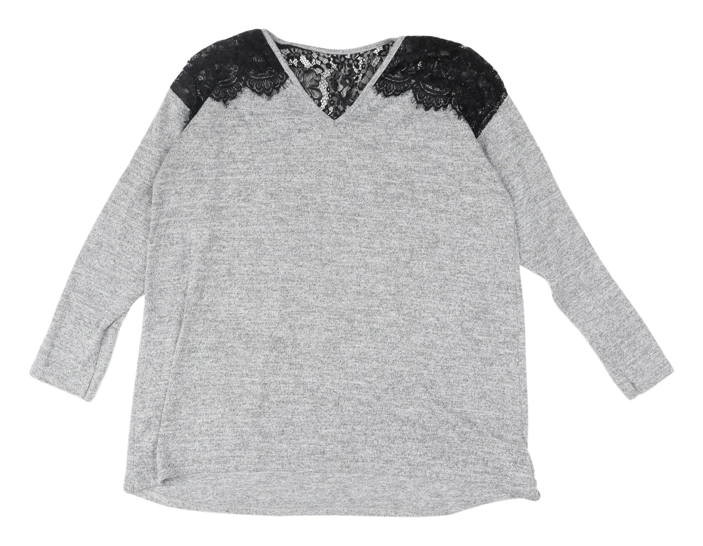 Womens UK Size 14 Lipsy Grey Basic Top