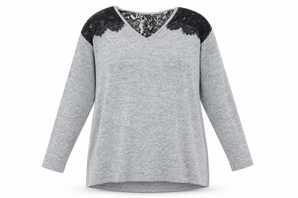 Womens UK Size 14 Lipsy Grey Basic Top