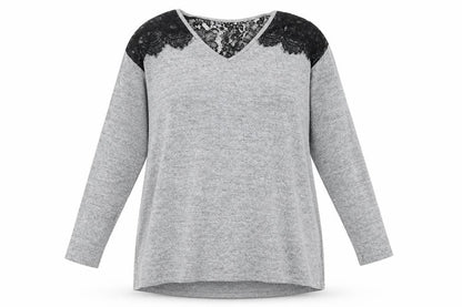Womens UK Size 14 Lipsy Grey Basic Top