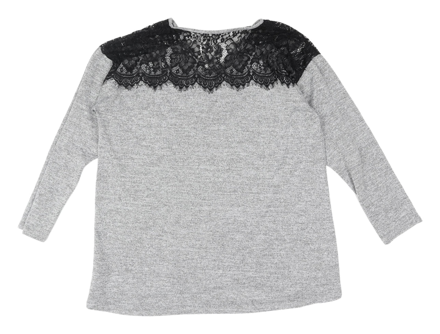 Womens UK Size 14 Lipsy Grey Basic Top