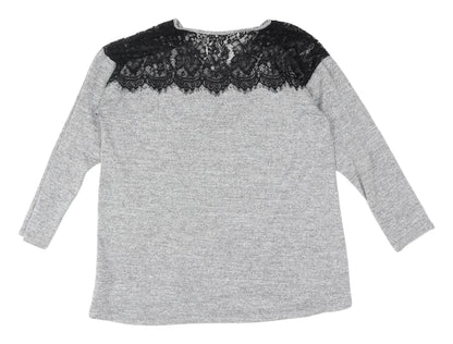Womens UK Size 14 Lipsy Grey Basic Top
