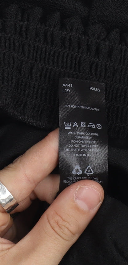 Womens UK Size 18 Very Black Basic Blouse