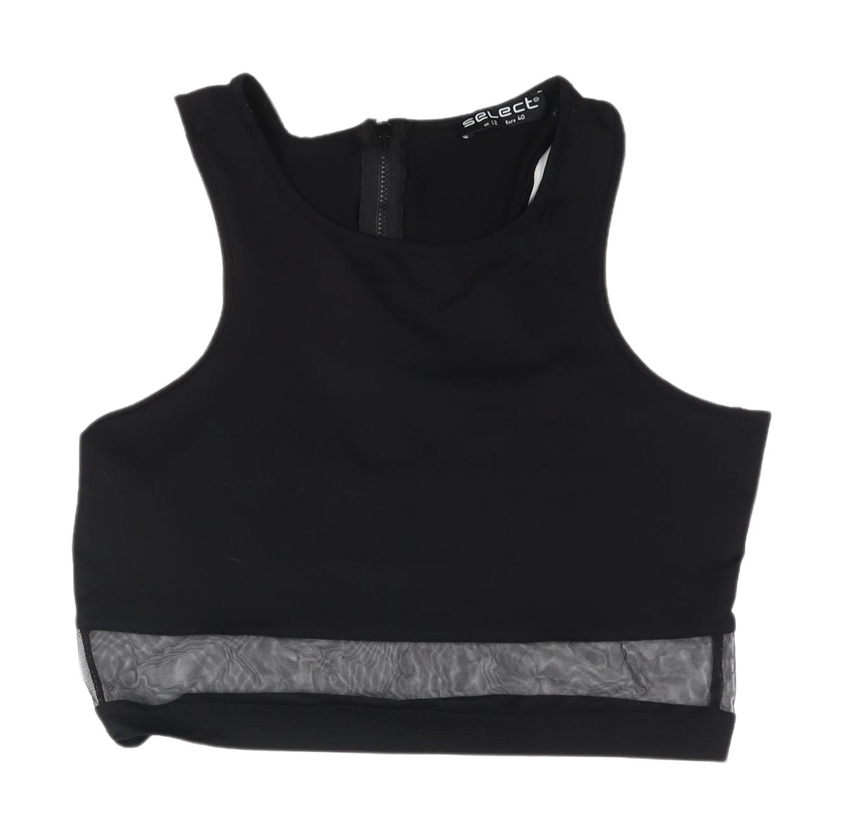 Select Women's Black Cropped Top, Size 12, Basic Style