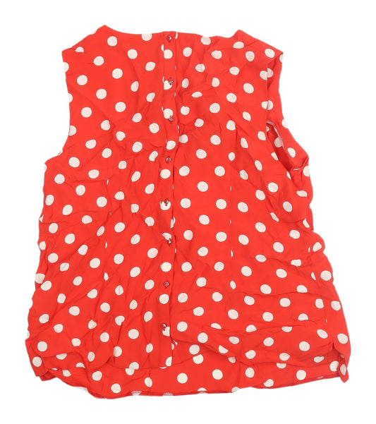 Womens UK Size 18 Dorothy Perkins Red Basic Blouse