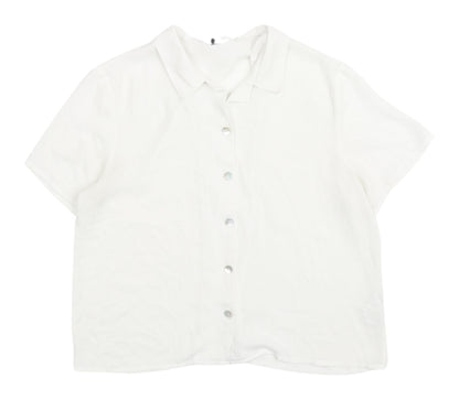 Womens UK Size 12 H&M White  Button-Up