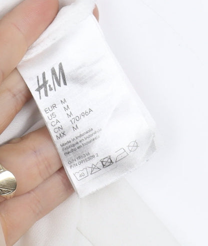 Womens UK Size 12 H&M White  Button-Up