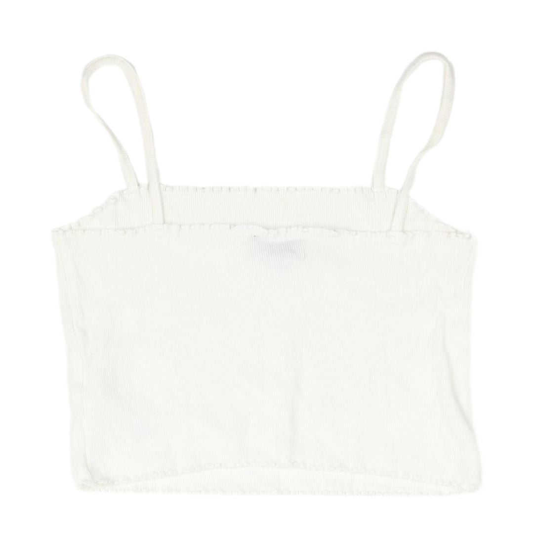 Womens UK Size 12 Topshop White Camisole Tank
