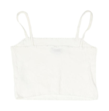 Womens UK Size 12 Topshop White Camisole Tank