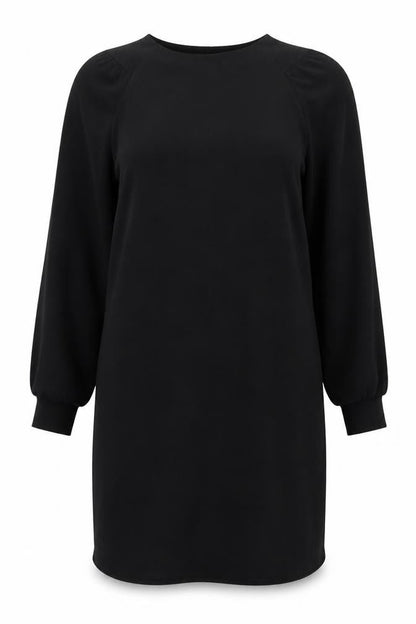Front view of My Essential Wardrobe Black Shift Dress, M