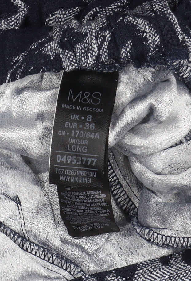 M&S Women's Jogger Trousers Multicoloured Floral Size 8