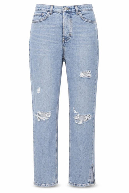 Womens UK Size 8 Primark Relaxed Fit Mom Blue Jeans