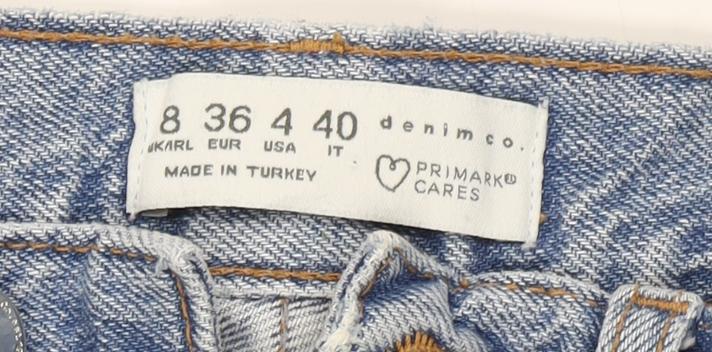 Primark Women's Blue Mom Jeans Size 8