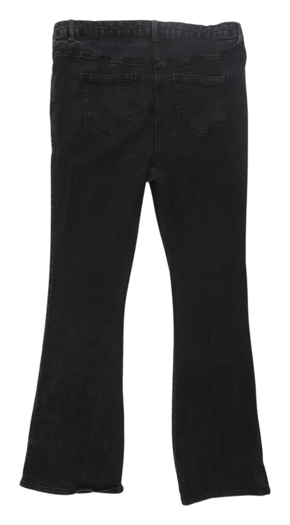 Womens UK Size 23 Studio  Bootcut Black Jeans