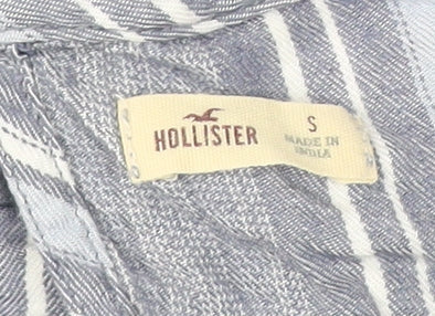 Womens UK Size S Hollister Blue Cropped Blouse