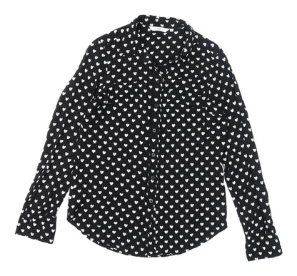 New Look Women's Black Button-Up Shirt Size 8