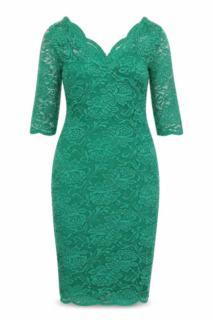 Stella Women's Green Lace Bodycon Dress Size 8