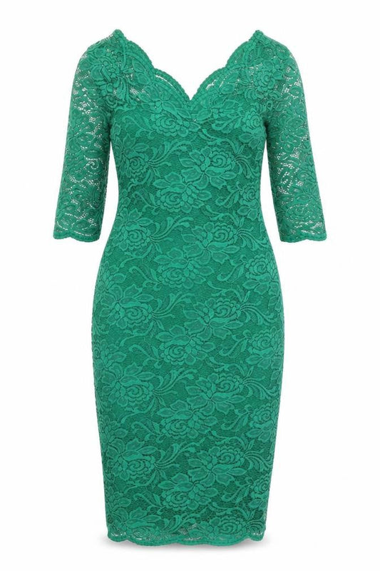 Stella Women's Green Lace Bodycon Dress Size 8