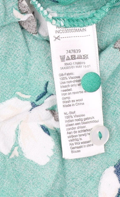 Womens UK Size 8 Monsoon Green  Blouse