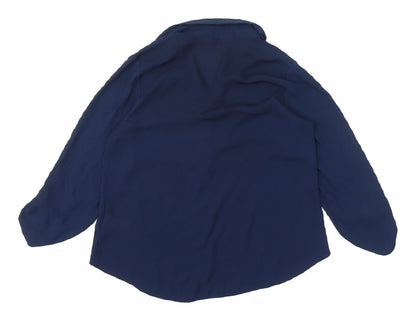 Womens UK Size 10 Dorothy Perkins Blue Basic Blouse