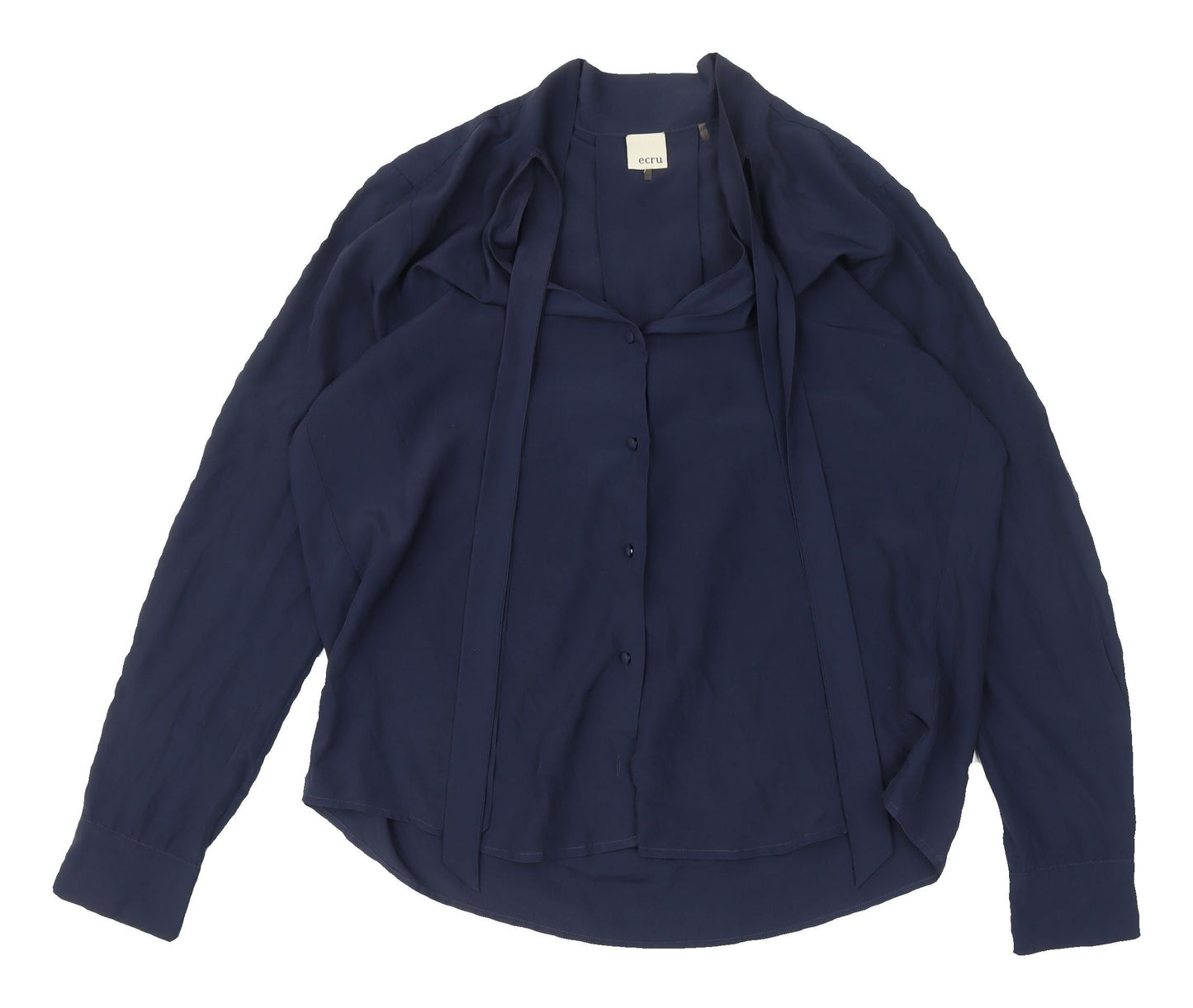 Womens UK Size L ecru Blue  Blouse