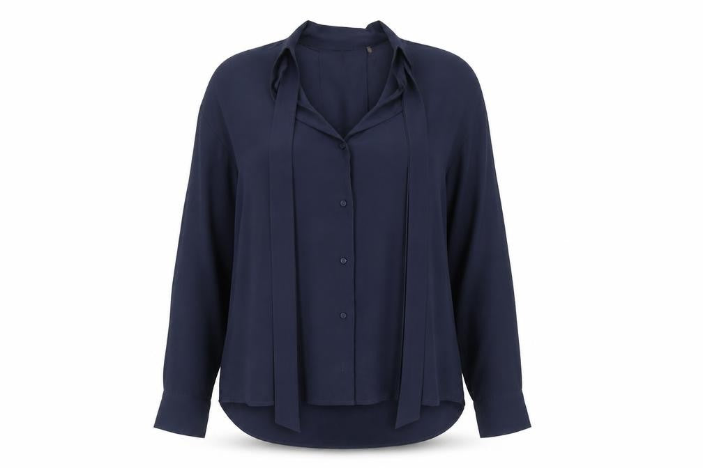 Womens UK Size L ecru Blue  Blouse