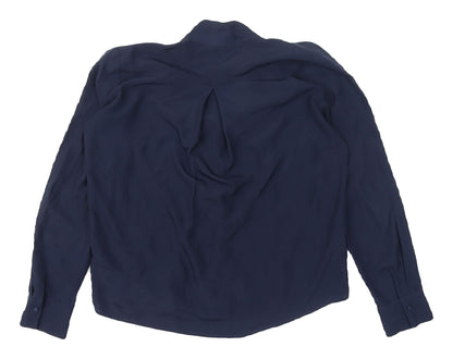 Womens UK Size L ecru Blue  Blouse