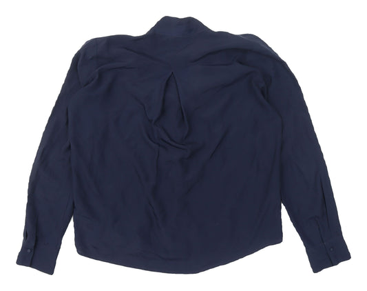 Womens UK Size L ecru Blue  Blouse