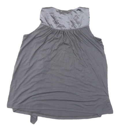 Sam & Max Women's Grey Sleeveless Beaded Top Lined
