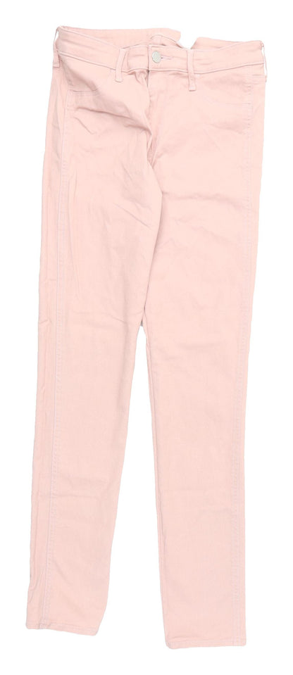 Womens UK Size 27 H&M Skinny Fit Ankle Pink Jeans