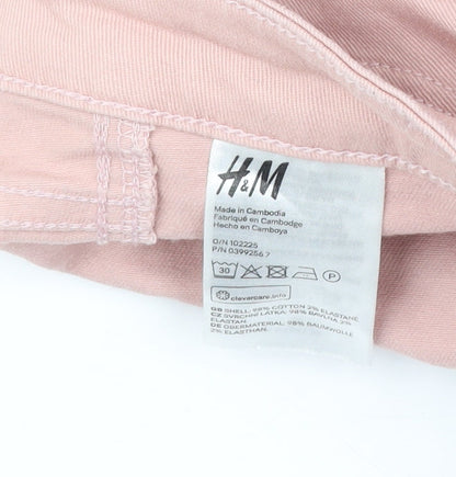 Womens UK Size 27 H&M Skinny Fit Ankle Pink Jeans