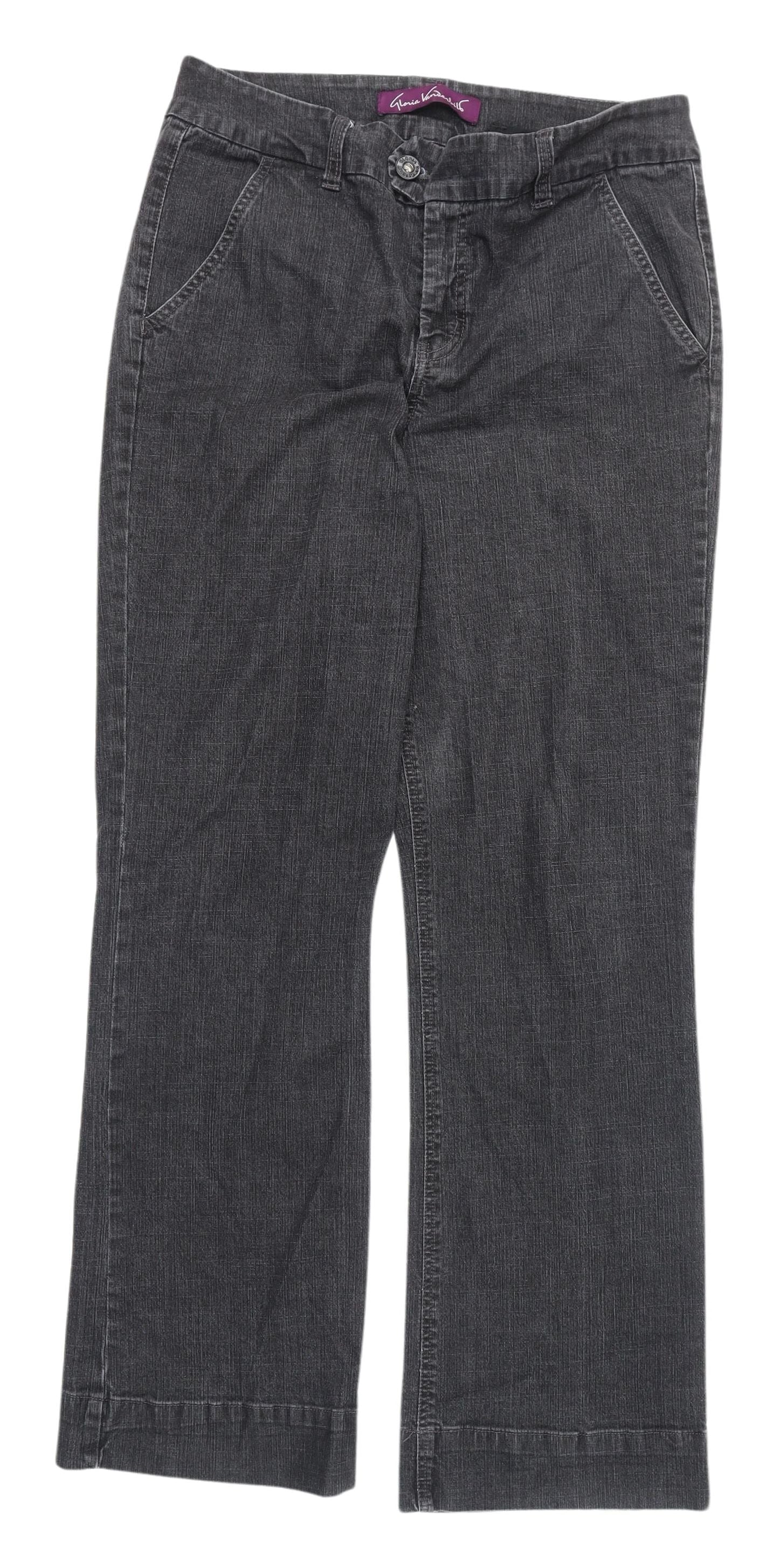 Womens UK Size 12 Gloria Vanderbilt Regular Fit Straight Grey Jeans