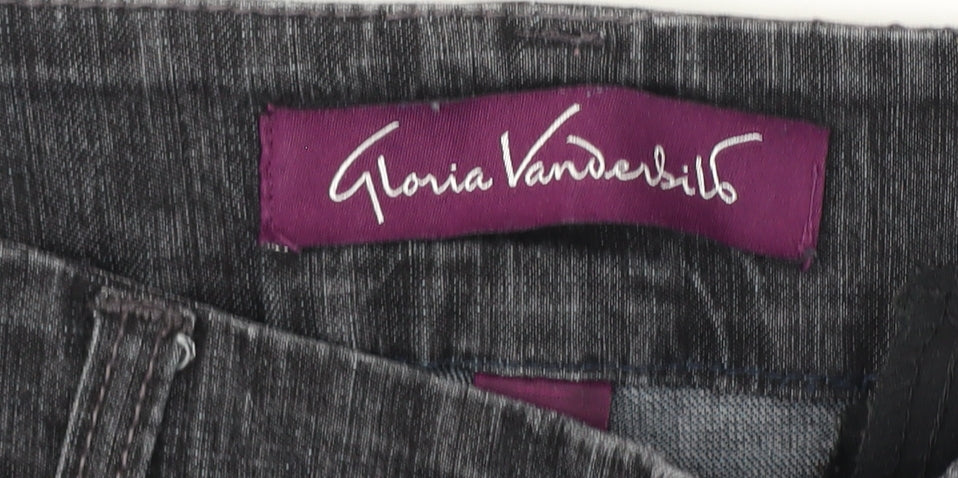 Womens UK Size 12 Gloria Vanderbilt Regular Fit Straight Grey Jeans