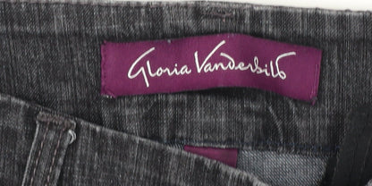 Womens UK Size 12 Gloria Vanderbilt Regular Fit Straight Grey Jeans
