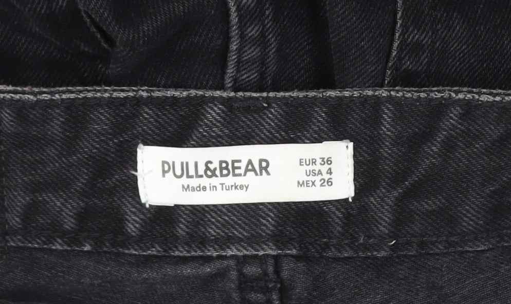 Pull&Bear Women’s Black Straight Jeans Size 8 Regular Mid Rise