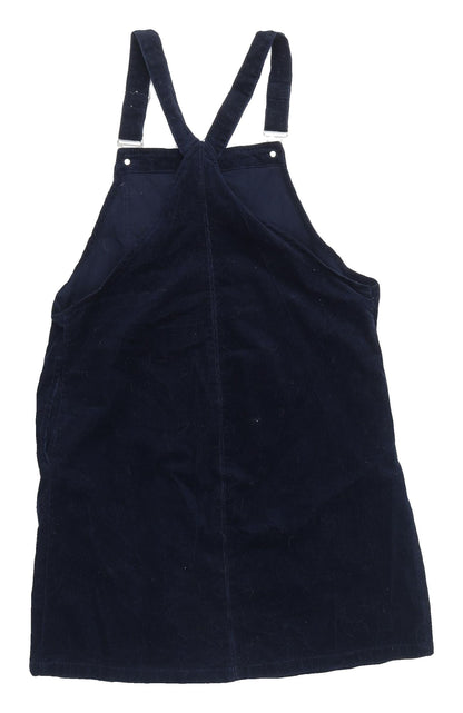 TU Women's Blue Corduroy Pinafore Dress Size 12