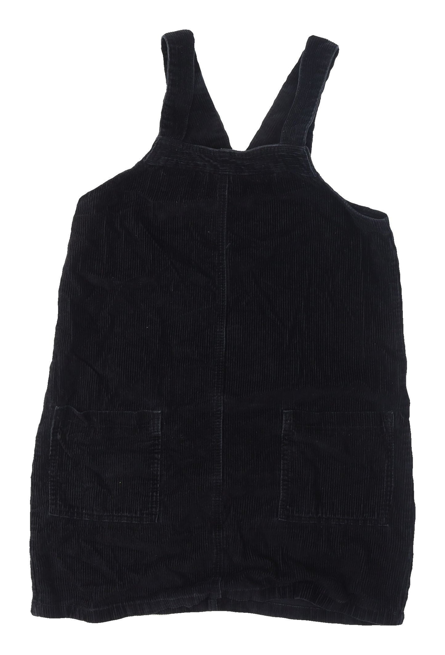 Dorothy Perkins Black Corduroy Pinafore Dress Size 10
