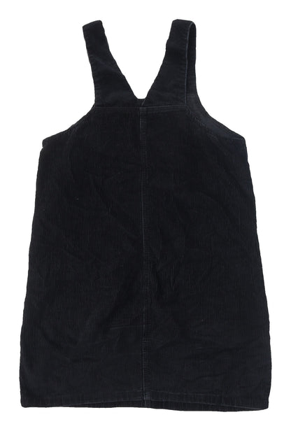 Dorothy Perkins Black Corduroy Pinafore Dress Size 10