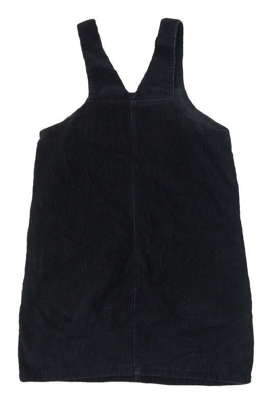 Dorothy Perkins Black Corduroy Pinafore Dress Size 10