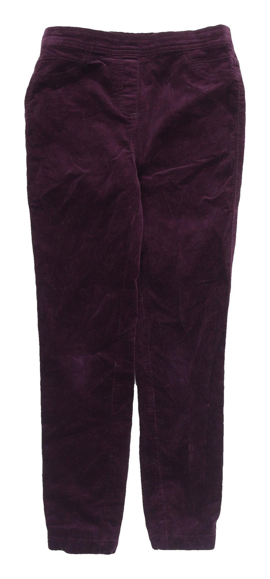 Womens UK Size 8 Slim M&Co Slim Fit Jegging Purple Trousers